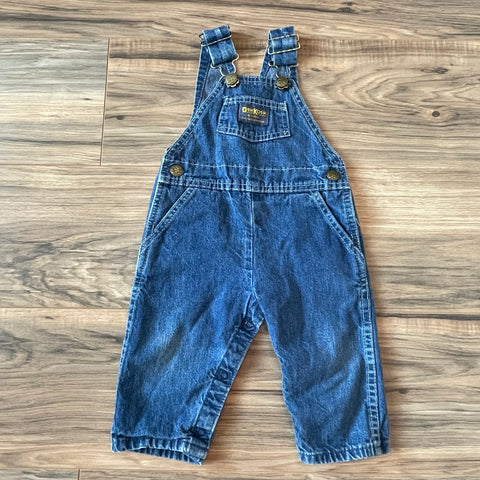 18m OshKosh vintage denim overalls (paper tag)