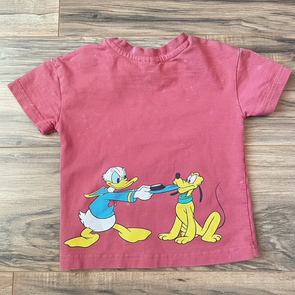 Tagged 18m (runs like 2/3T) Mickey + Friends stone washed shirt w/front and back design