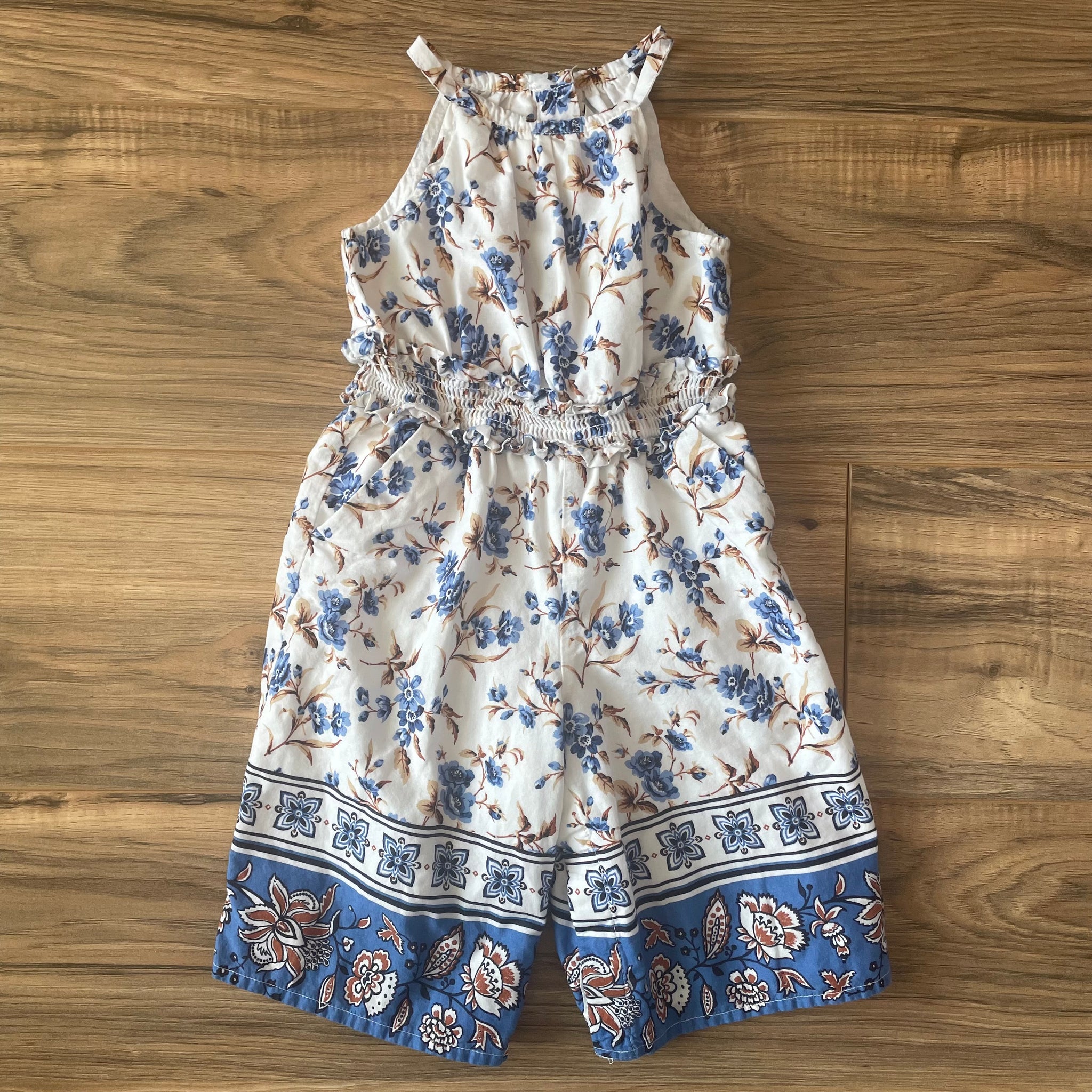 18/24m Janie & Jack boho floral pant romper w/pockets