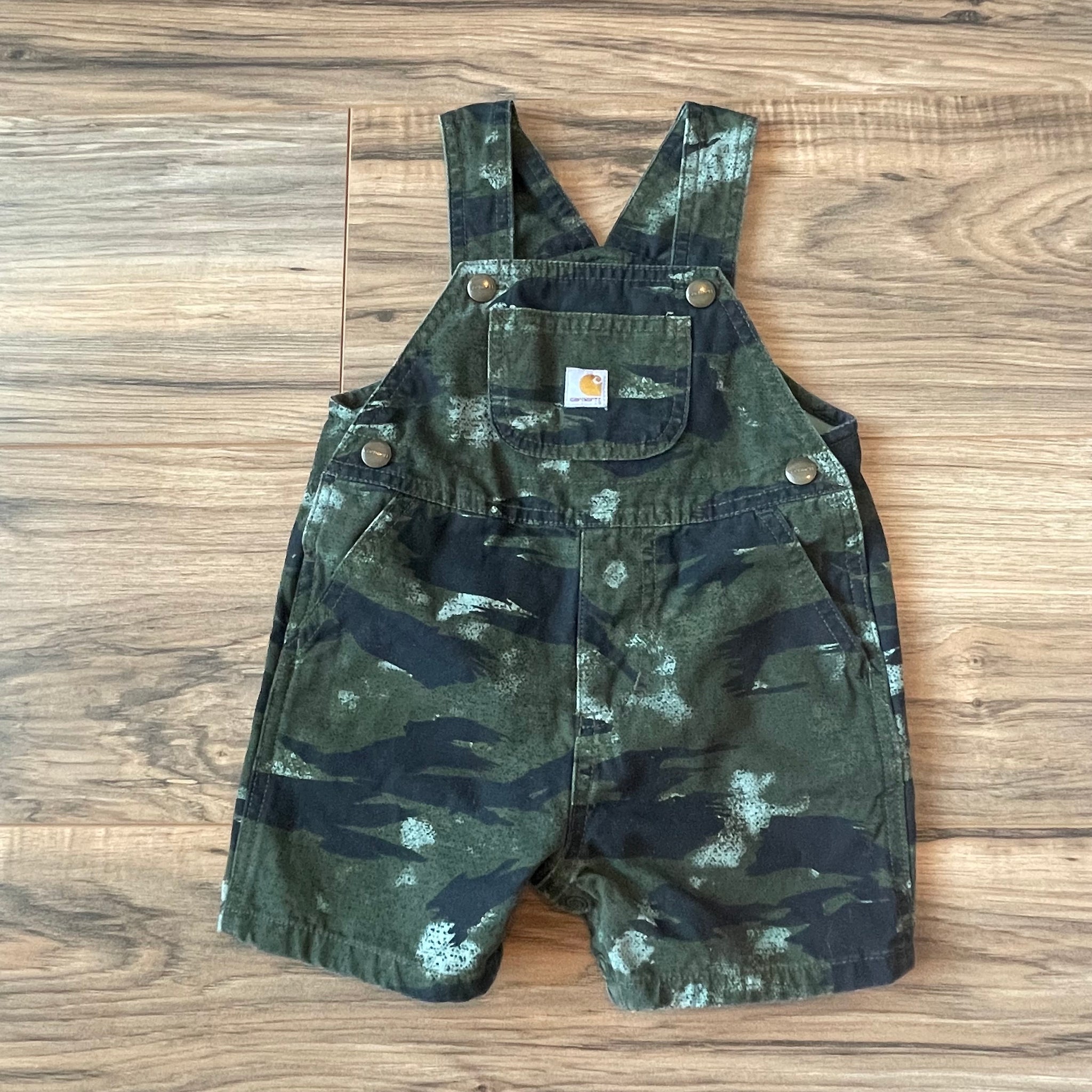 18m Carhartt camo shortalls