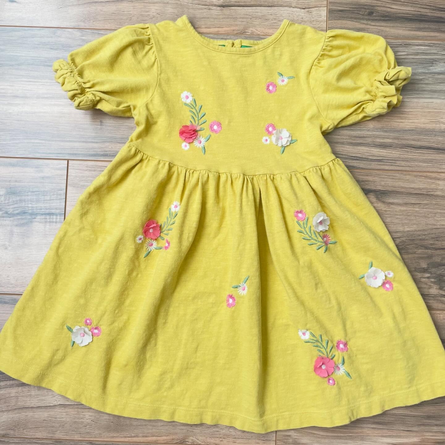 mini boden dress 4-5Y buttercup yellow w/embroidered flowers on front – Young Ones Kids Resale Store Formal One Shoulder Maxi Dress The Beauty And The this dress is a Color:Bubble Gum*