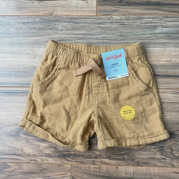 NEW 4T Cat & Jack khaki gauzy shorts w/pockets — photo 2