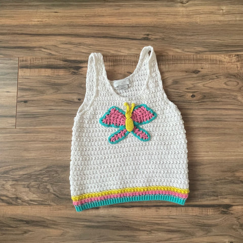 Size 6 Stella McCartney Kids butterfly knit tank