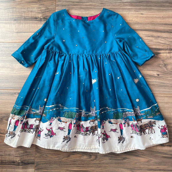 Size 3 Joules Clothing snow fun dress