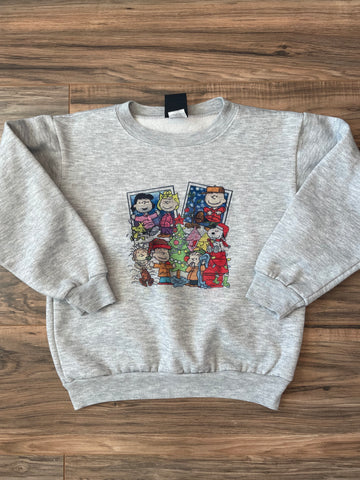 Size 7 Charlie Brown + Peanuts Gang Christmas Sweatshirt