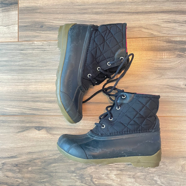 Size 3 big kids Sperry port duck boots