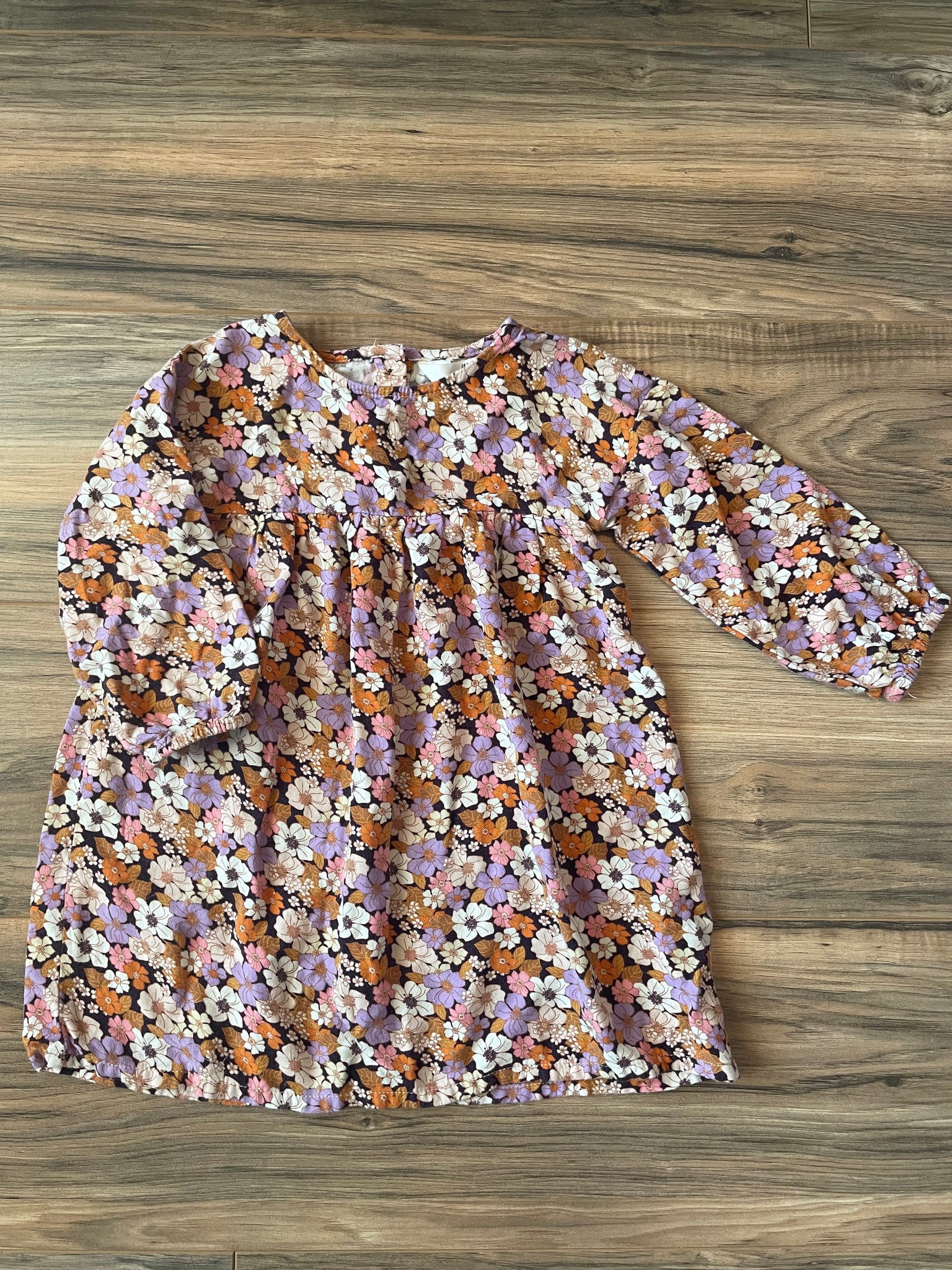 4T H&M long sleeved floral dress