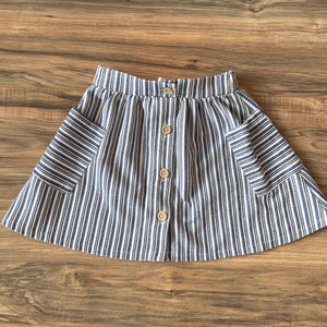 Size 5 ZARA button down striped skirt w/side pockets