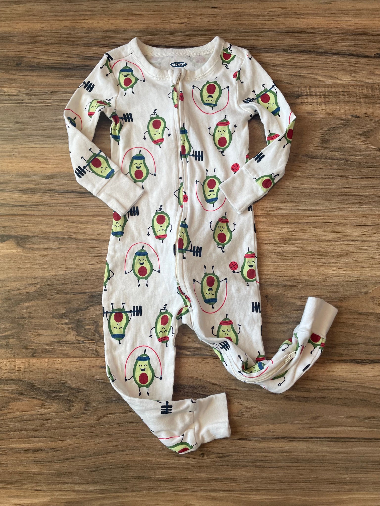 18-24m Old Navy avocado print romper/sleeper