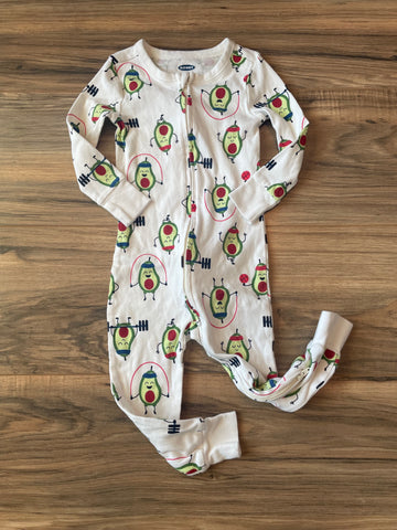 18-24m Old Navy avocado print romper/sleeper