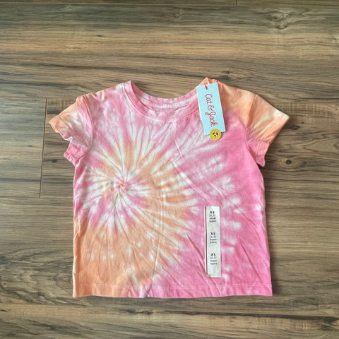 NEW XS (4/5) Cat & Jack tie-dye boxy shirt