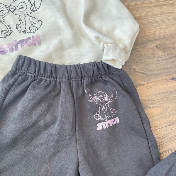 NEW Size 4 ZARA x Disney Stitch & Angel metallic sweat set