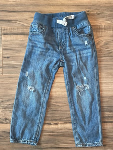 Size 3 GAP Slim distressed jeans with functional drawstring