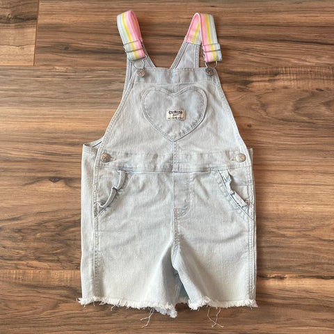 4T OshKosh denim shortalls w/heart pocket