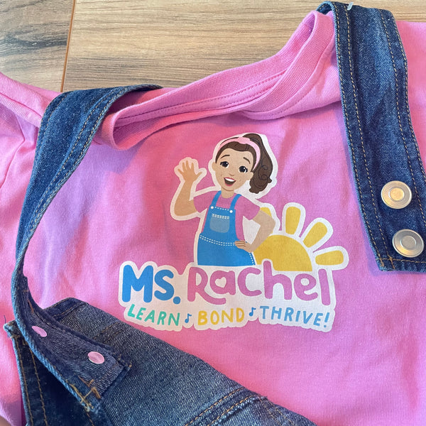 NEW 3T Ms. Rachel denim overalls + matching shirt