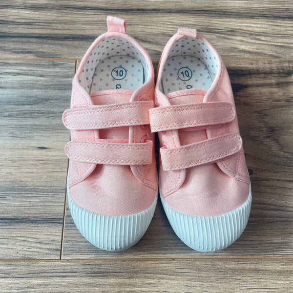 Size 10 Cat & Jack pink sparkle canvas sneakers
