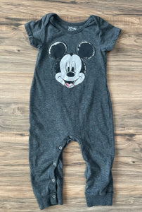 18m Disney Mickey Mouse heather gray pant romper