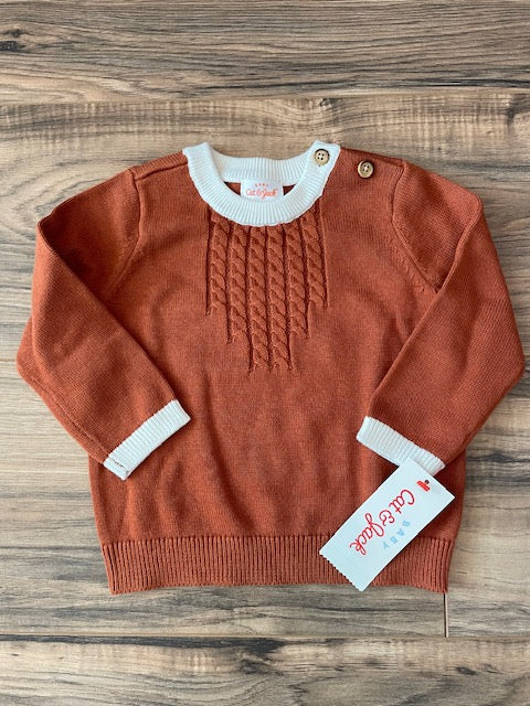 NEW 6-9m Cat & Jack rust sweater