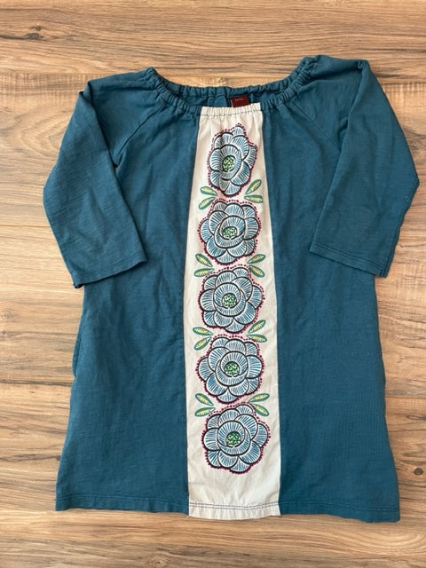 Size 5 Tea Collection teal boho dress with pockets