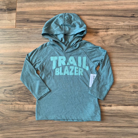 NEW Old Navy Trail Blazer Sage Green Long-Sleeve Hooded T-Shirt