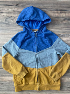 Size Small (6/7) Cat & Jack color block zip hoodie
