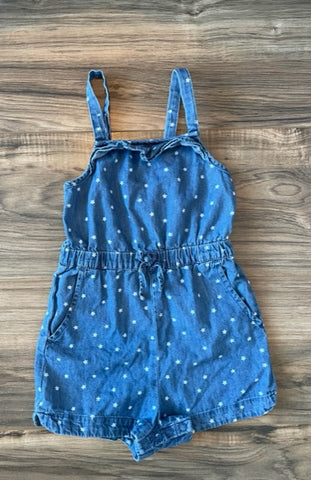 18m Cat & Jack chambray romper with star print