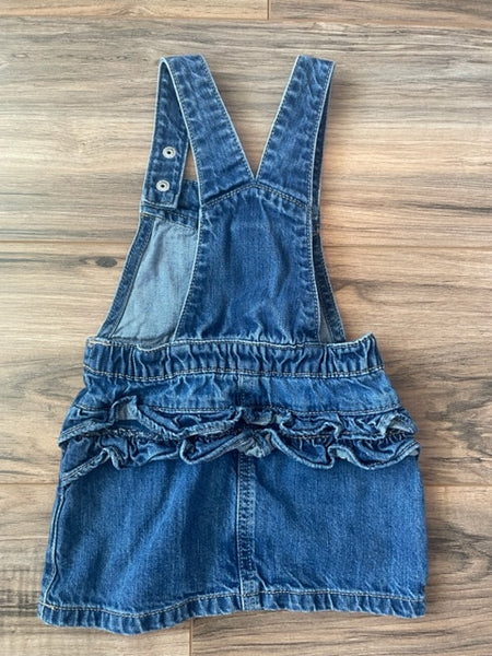 12-18m Old Navy denim overall dress with ruffle back