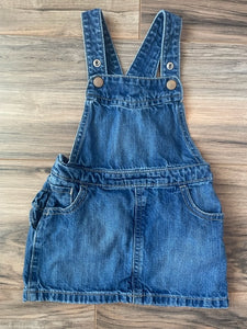 12-18m Old Navy denim overall dress with ruffle back