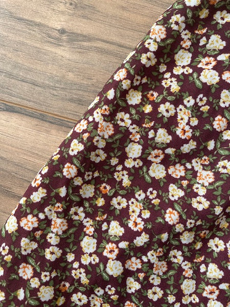 Size 5 Monteau Girl burgundy floral boho dress