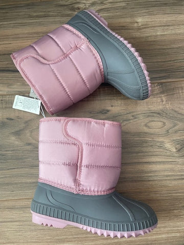 NEW Size 11 Old Navy dusty rose color-block duck boots with sherpa lining