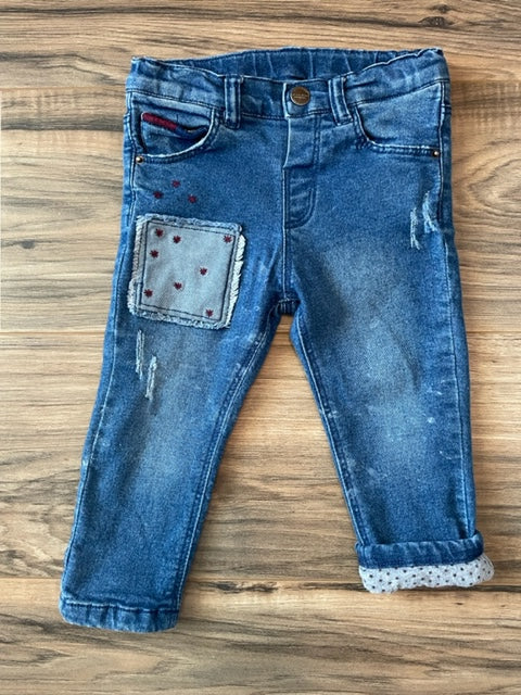 12-18m ZARA patchwork jeans