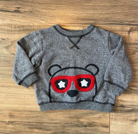 12-18m comparable Little Me bear w/shades sweatshirt