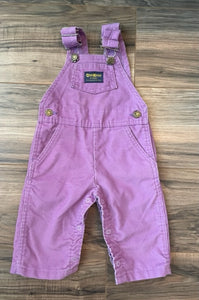 12m OshKosh vintage purple corduroy pant overalls