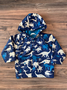 18-24m Hatley Kids dinosaur hooded rain jacket w/ pockets