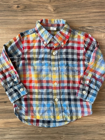 18-24m GAP checkered flannel shirt
