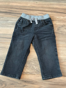 18m Cherokee black straight leg pull-on pant