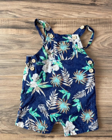 6m Little Me tropical/speckled romper