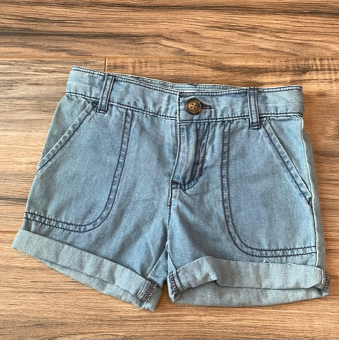 2T Carter's chambray shorts w/ pockets