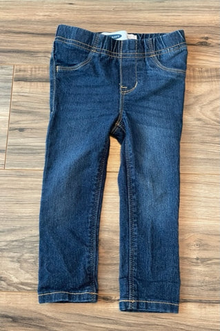 2T Old Navy dark denim pull-on jeggings