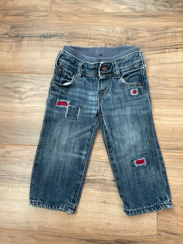 12-18m GAP distressed patchwork jeans