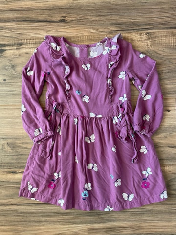 3T Carter's L/S purple butterfly boho dress