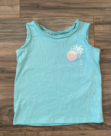 3T Grayson Mini aqua palm tree tank