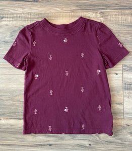 4T Old Navy burgundy cactus print shirt