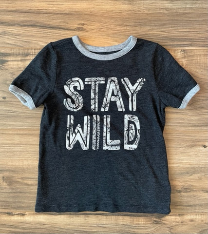 4T Old Navy gray STAY WILD shirt