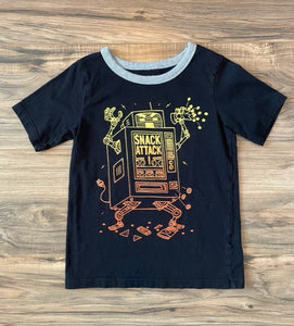 5T Children's Place black w/ neon robot snack attack shirt