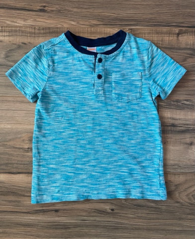 5/6 comparable Gymboree blue blend henley pocket shirt