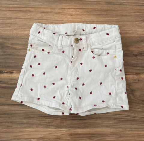 6-7Y H&M ladybug print denim shorts