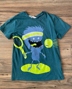 6-8Y H&M teal monster tennis shirt