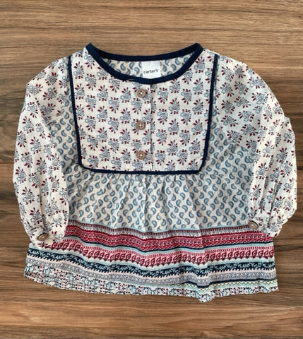 6m Carter's L/S boho floral shirt