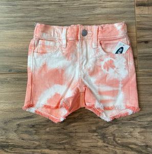 NEW 2T Old Navy peach tie-dye denim shorts
